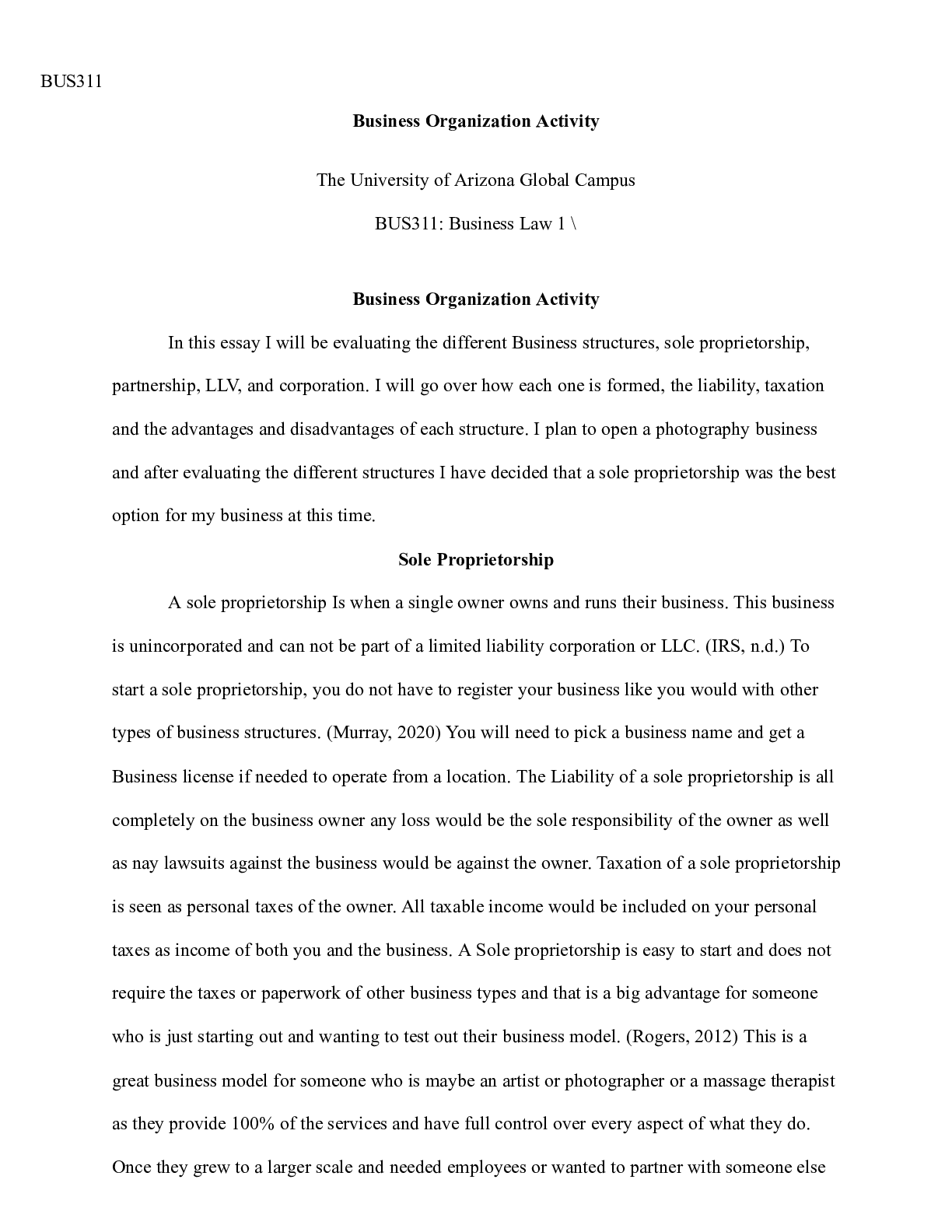 Preview image of business model.docx document